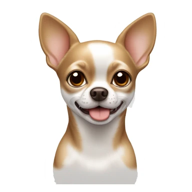 white and brown chihuahua sticker