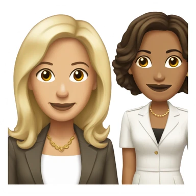 Kamala harris and female princess blonde  sticker
