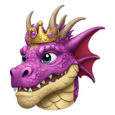 Dragon with crown sticker