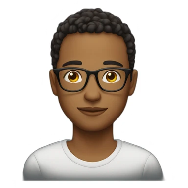 Young man with beand and round glasses sticker