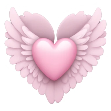Pastel pink heart with wings sticker