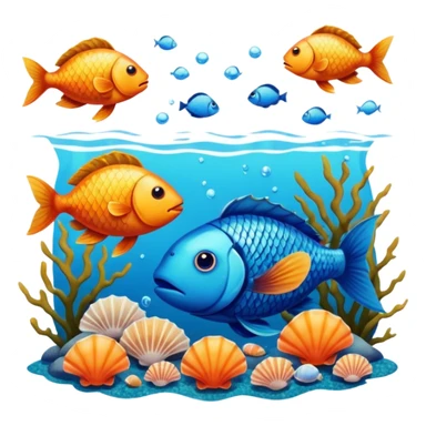 fish and crabs sticker