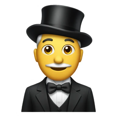 Man in suit with top hat sticker