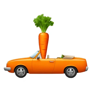 Carrot in a car sticker