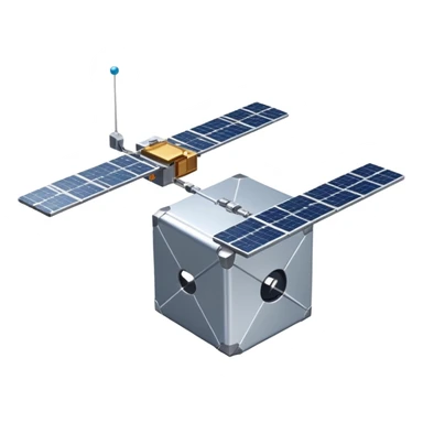 CubeSat miniature satellite sticker