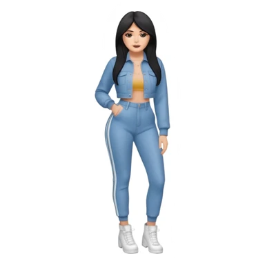 Kylie Jenner in full-length branded clothes sticker
