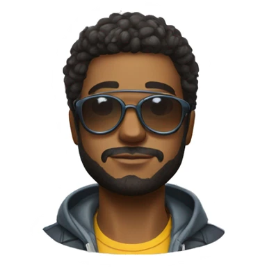Emoji de chico con ropa de free fire y con unos lentes sticker