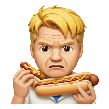 Godon ramsay eats hotdog sticker