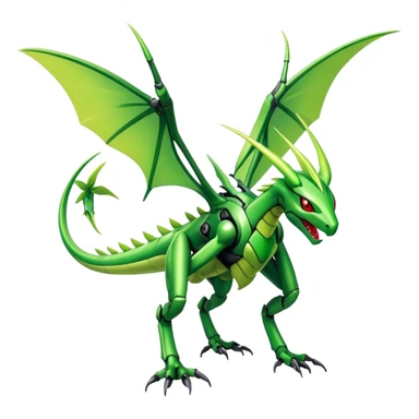  Cool Edgy Shiny Colorful Futuristic Ethereal Legendary Cyborg-Scyther-Flygon-Digimon-hybrid full body sticker