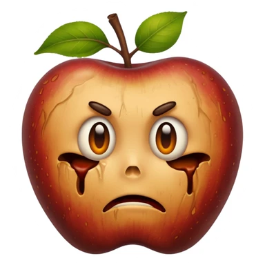 Rotten apple emoji sticker
