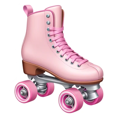 light pink and white roller skate with pink wheels  sticker