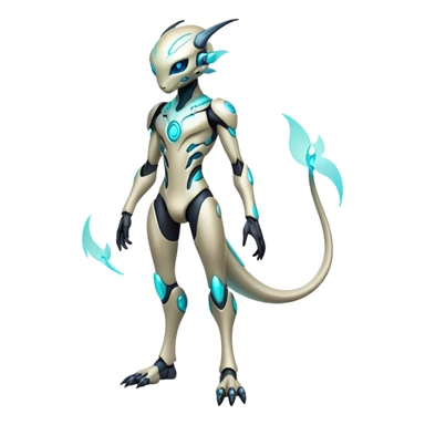Futuristic Ethereal Modern Fakémon-creature-hybrid Full Body sticker