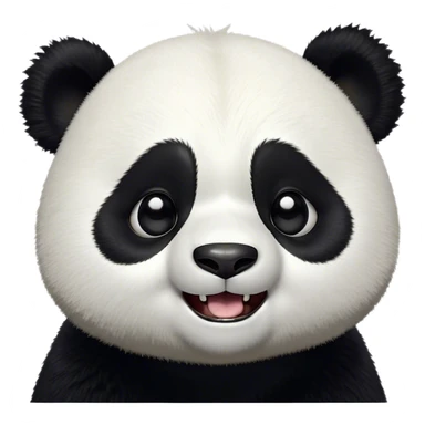 Cinematic Comical Panda Portrait Emoji, Head tilted dramatically with an exaggeratedly amused expression, featuring a striking black and white Fur with a quirky, playful expression and wide, expressive eyes filled with humorous disbelief, Simplified yet hilariously expressive features, highly detailed, glowing with a slightly sassy glow, high shine, dramatic yet playful, stylized with an air of cheeky charm, bright and endearing, soft glowing outline, capturing the essence of a spirited and over-the-top panda, so meme-worthy it feels like it could roll its eyes into internet fame instantly! sticker