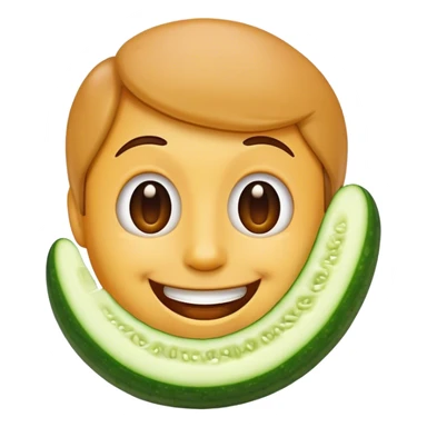Emoji eating cucumber  sticker
