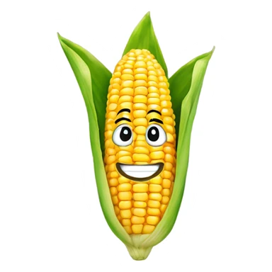 corn kernel with smiling face on it sticker
