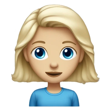 dirty blonde haired girl with blue eyes sticker