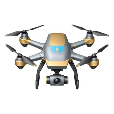 generate realistic combat drone controlled by ai without surveillance camera sticker