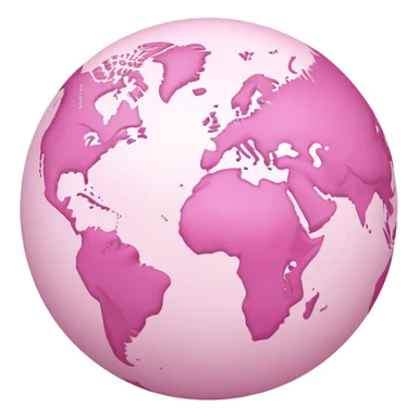 Pink planet earth  sticker