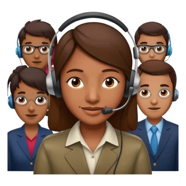 phone scammer in sketchy call center from pakistan with smirk and brown skin sticker