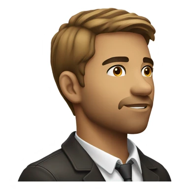 25 year old Man with stubble side profile looking sideways sticker