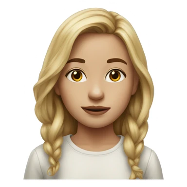 realistic solo portrait of girl sticker