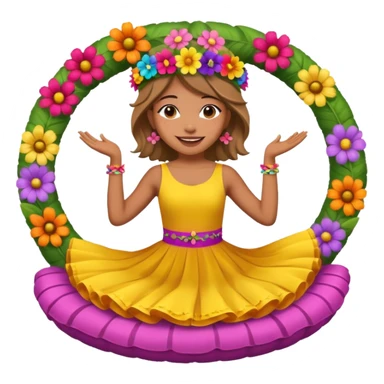Dancer on the Flower float  sticker