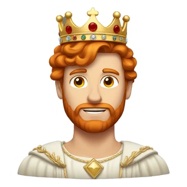 Redheaded man wearing a crown  sticker