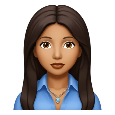 Toni Braxton with dark brown long hair  sticker