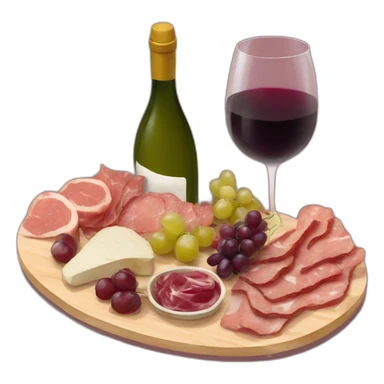 charcuterie board with wine  sticker