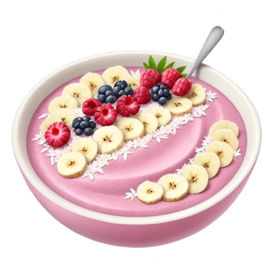 perfect pastel pink and white smoothie bowl sticker