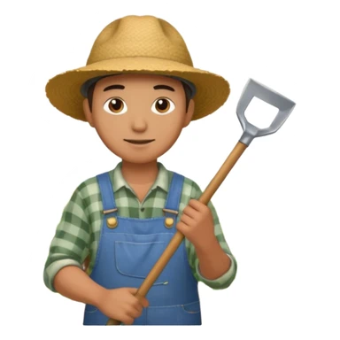 farmer cultivating a field sticker