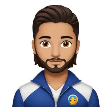 Maluma with dark brown hair sticker