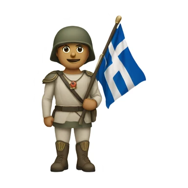 Greek military with Greek flag sticker
