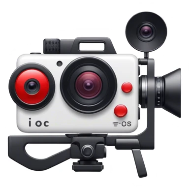 Red circle (🔴), video camera (🎥), and ‘REC’ text indicating recording. sticker