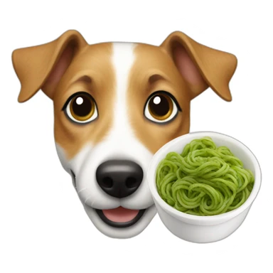 jackrussel-eat-pasta-with-pesto sticker