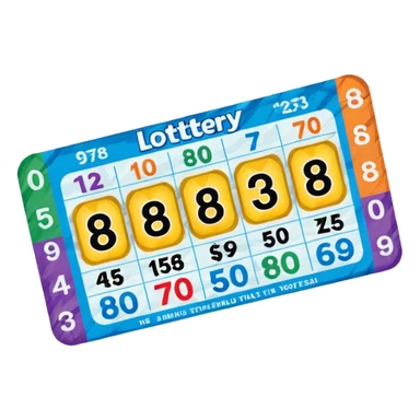 Lottery scratch ticket sticker