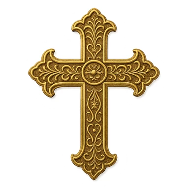 ornate cross sticker