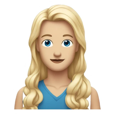 Man with blue eyes, short black hair and a moustache and woman with long blonde hair sticker