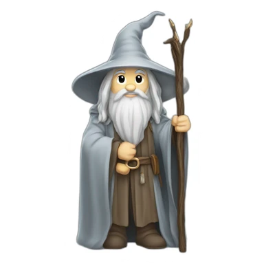 Gandalf with staff full body sticker