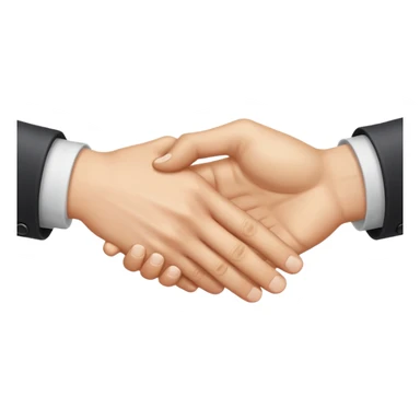 two white hands in a secret handshake sticker