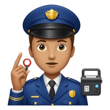 ticket inspector with puncher sticker
