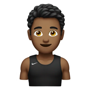 runner with black shirt sticker