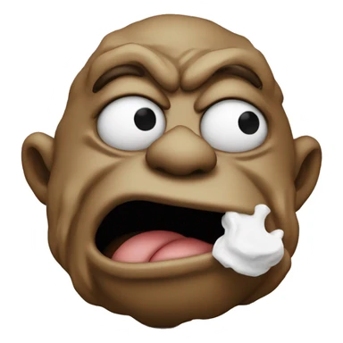 Poop troll blowing nose sticker