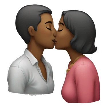 Women kissing sticker