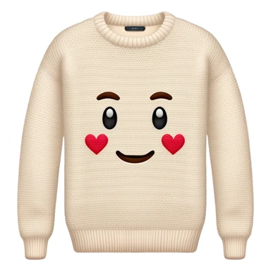 white knitted vintage sweater sticker