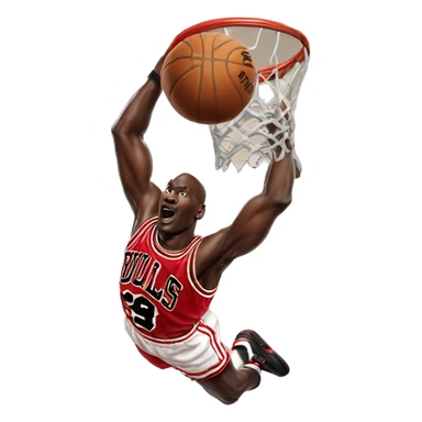 Emoji of Michael Jordan dunking sticker