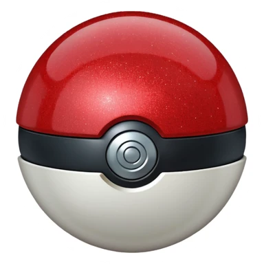 red glitter pokeball  sticker
