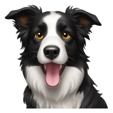 black border collie dog with a dose in the stout sticker