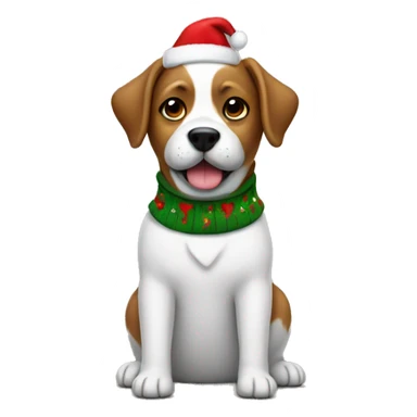 Dog with a christmas pullover sticker
