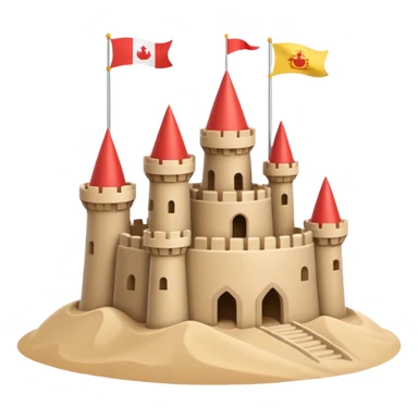 sand castle on the beach sticker